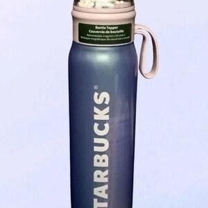 Starbucks Space Blue Tumbler Magnetic Bear Dome Topper Cream Handle Brand New!